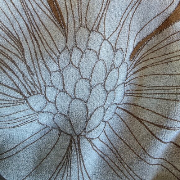 A.B. Lambdin Silk Poncho Coverup Top Floral Sequin Beads Tie Plus Sz 18 Vintage - Picture 8 of 12